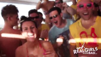 Drunk party on big boat