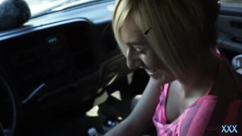 Sex with blonde on hood of jeep