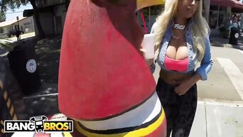 Street fucking with black for Bridgette B
