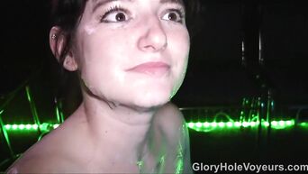 Bukkake for stupid teen