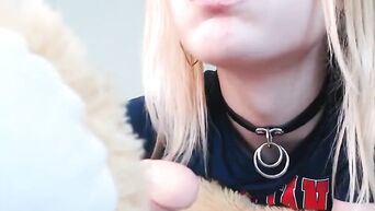 Deepthroat dildo and anal masturbation