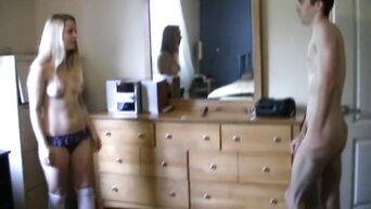 Boob licks pussy to sister