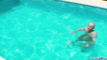 Dutch FMF sex by the pool