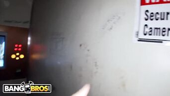 Redhead princess Dani Jensen got dick from wall hole