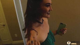 Black and Arab fuck white whore together
