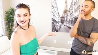 Black and Arab fuck white whore together