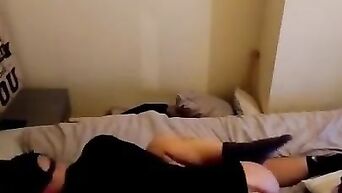 While husband is out of town, bitch is cheating on him with neighbor