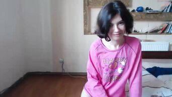 Juvenile anorexic webcam model shows flat chest