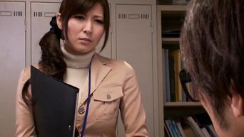 Evil boss dirty punishing Japanese bitch in the office