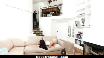 Cohabitant tears Kiara Cole's extra small pussy