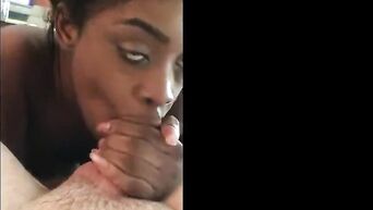 Black junkie stoned sucks white penis