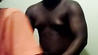 Ultra Black Webcam Couple Shows Doggy Style