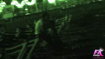 Young pervert watching Spanish couple in hostel