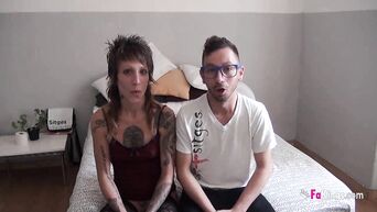 Ugly European slut in high boots