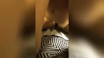 Babe fucked by two guys on the bed