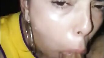 Female drug addict smokes marijuana and sucks penis