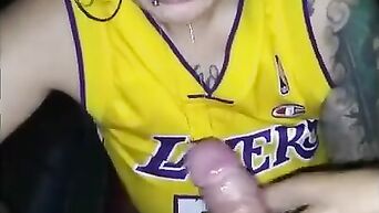 Female drug addict smokes marijuana and sucks penis