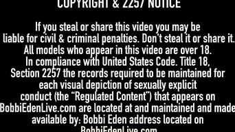 Mature dutch pornstar Bobbi Eden masturbates just for you