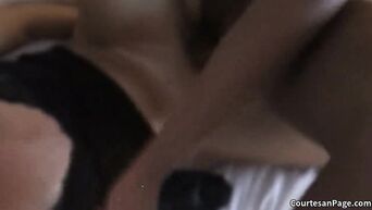 Big ebony dick in condom fucks white cunt online