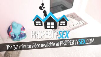 Black female realtor jumps on white cock