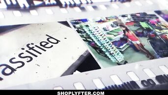 Guard punishes shoplyfter Athena Rayes