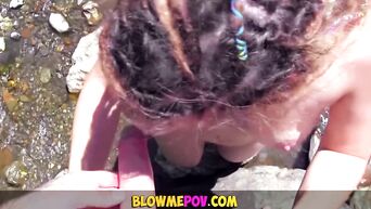 Natural POV deep blowjob