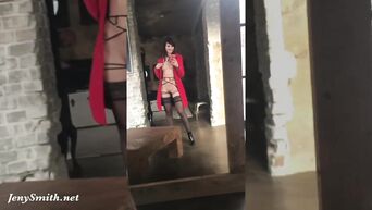 Russian public striptease Jeny Smith