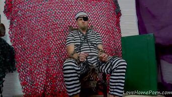 Female cop uses prisoner's cock