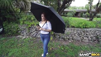 E-Boys fuck juicy latina in a van