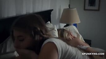 Man pokes daughter while wife sleeps nearby
