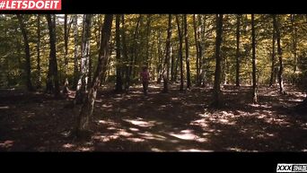 Brutal cowboy fucks Lovita Fate in forest