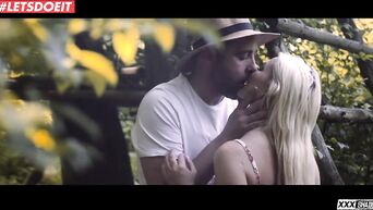 Brutal cowboy fucks Lovita Fate in forest