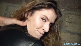 Czech Very Small Tits MILF Fucks Outdoor