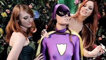 Lesbian superheroines orgy