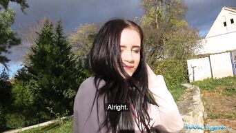 Crying brunette gets fucked by unfamiliar blogger