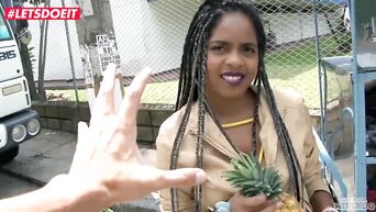 Latin street vendor fucks stranger