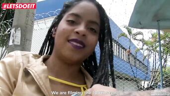 Latin street vendor fucks stranger