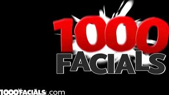 1000Facials Hungry Blonde Latina Snacks On Meaty Cock & Cumshot