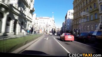 Beautiful Busty Model Squirts in Taxi Car