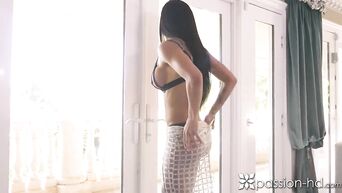 PASSION-HD Big Dick Security Guard SPIES on Busty Client