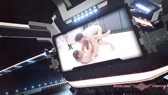Lauren Phillips hard anal after nude wrestling fight with Lance Hart