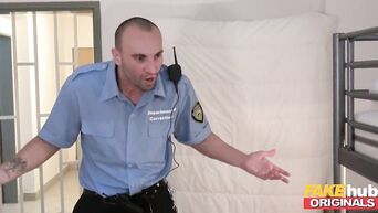 FAKEhub Busty skinny young jailbird and full busty curvy babe threesome