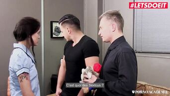 LETSDOEIT - Exchange Russian Student Oktavia Milton Has First Time DP Sex