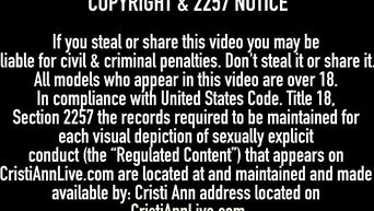 Asian Latina Cristi Ann & Thin Holly Hendrix Dildo Drill!