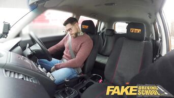 Fake Driving School 2 students have hot backseat sex when instructor leaves