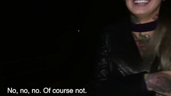 Public Agent Sexy tattooed horny minx night time fuck and facial