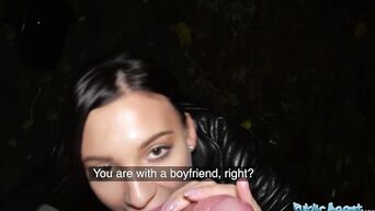 Public Agent Sexy tattooed horny minx night time fuck and facial