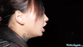 Public Agent Sexy tattooed horny minx night time fuck and facial