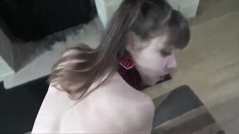 Cute Teen Deepthroats And Gets Fucked In Her Ass