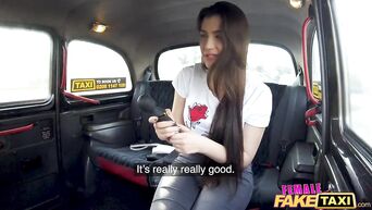 Female Fake Taxi Backseat lesbian orgasm lessons